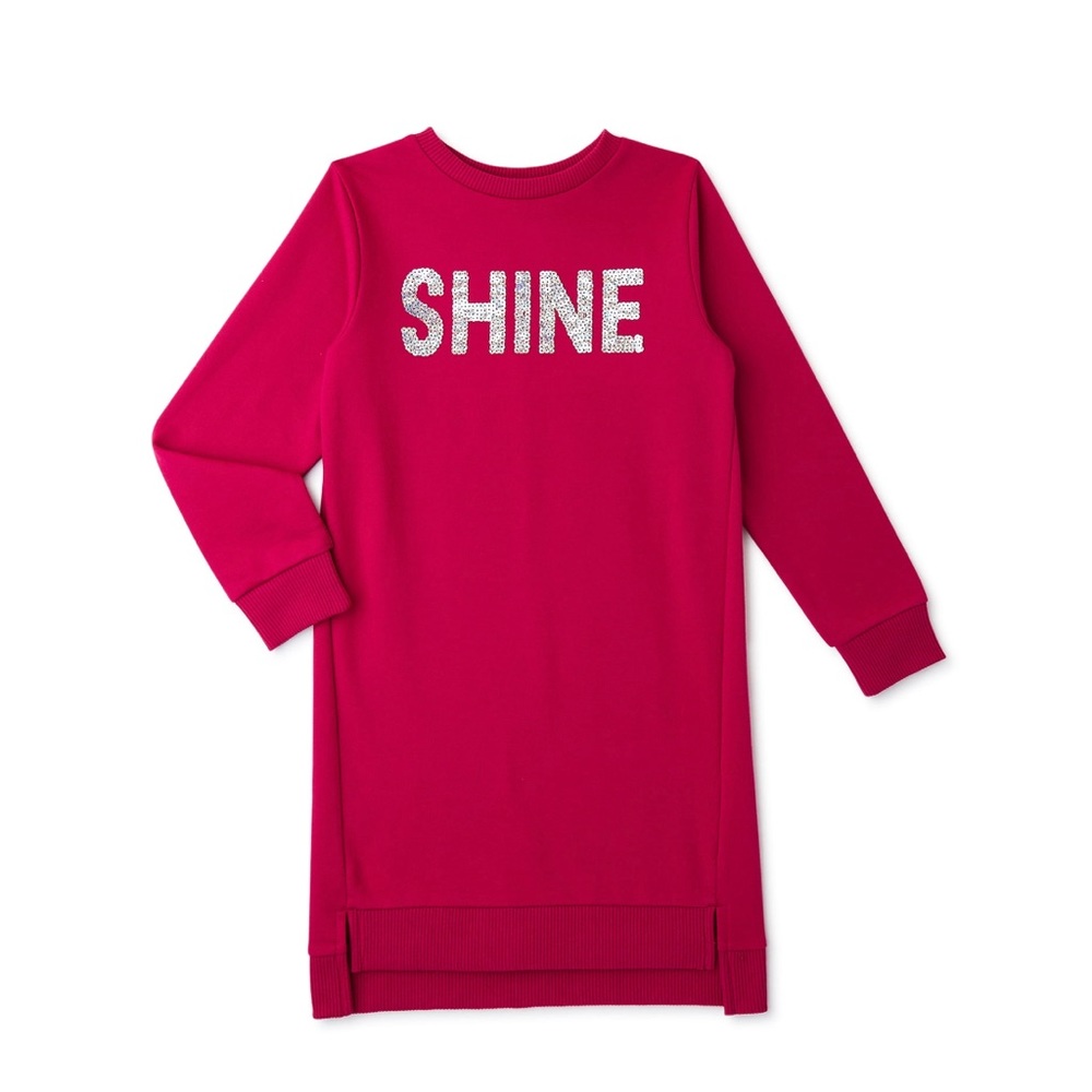 Girls Long Sleeve Sweatshirt Dress